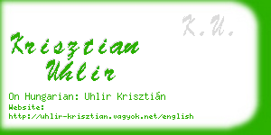 krisztian uhlir business card